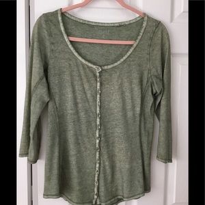 Guess green top